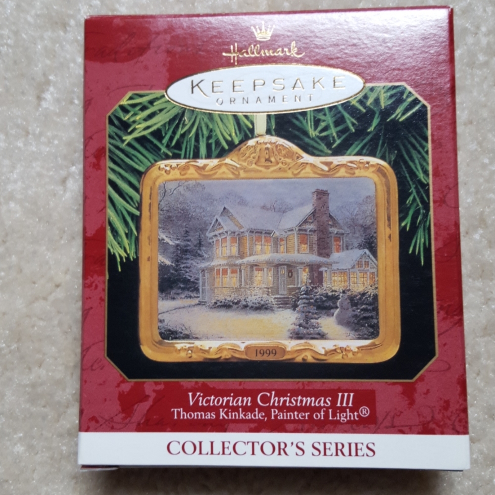 Hallmark 1999 Thomas Kinkade Painter of Light Victorian Christmas III Ornament